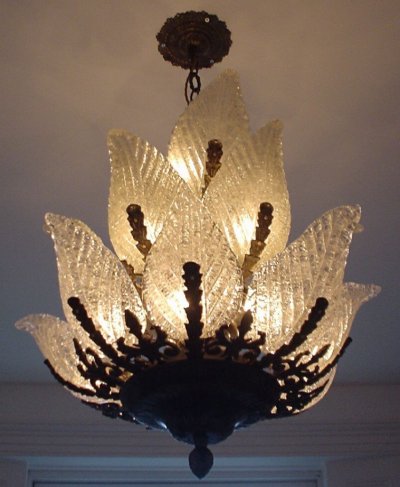 chandelier with new leaves